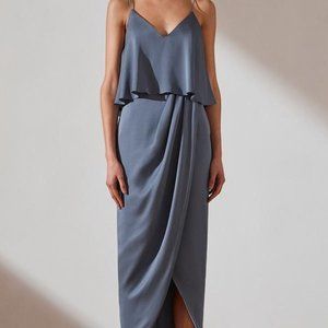 Shona Joy Silk Cocktail Frill Dress
